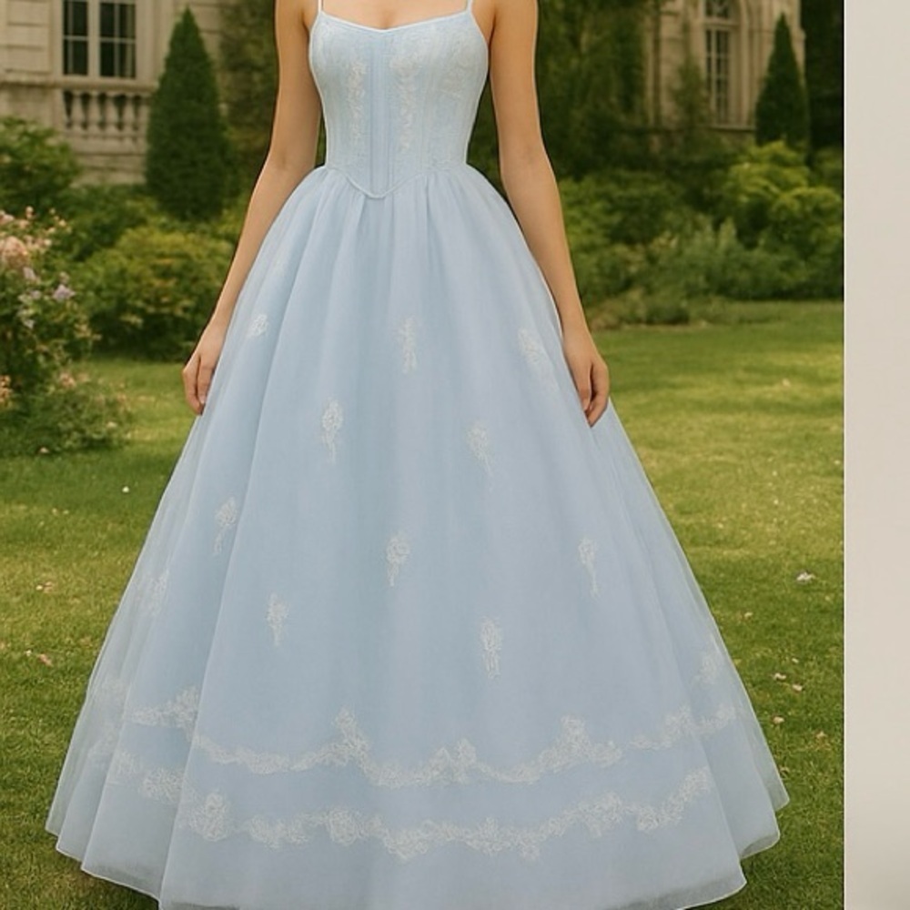 Fairytale Princess Ballgown Quinceanera Dress Corset Bodice Full Maxi Skirt 12 - Picture 7 of 16